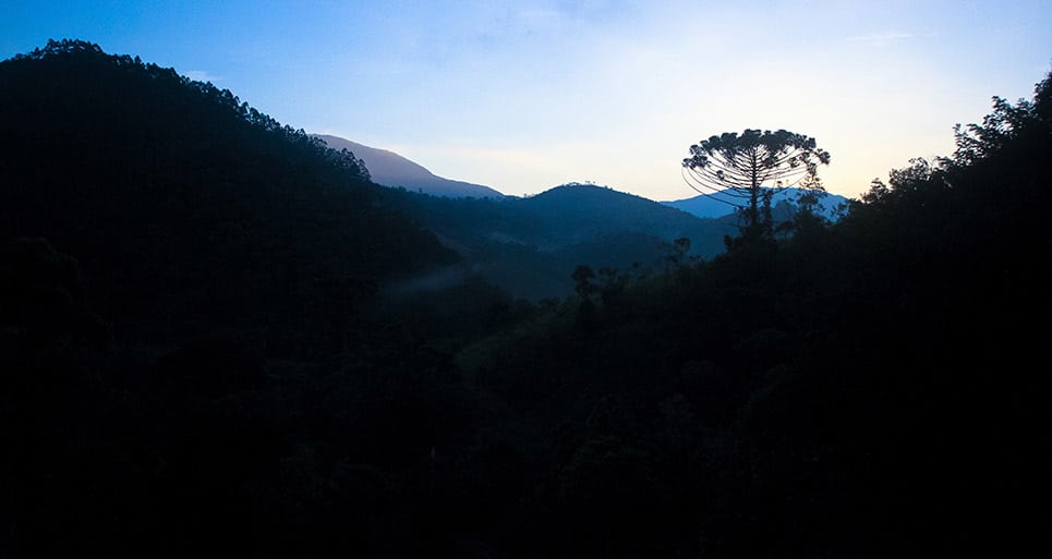 Montanhas no final da tarde